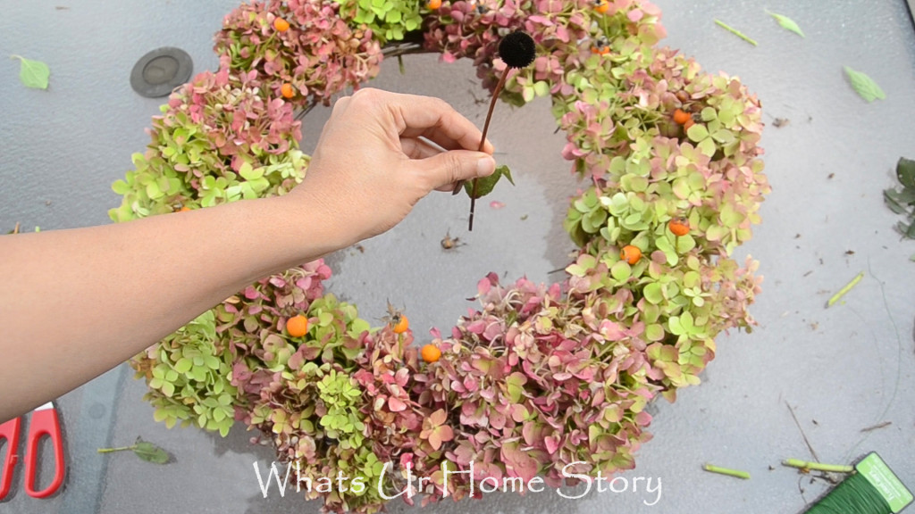 No Cost Hydrangea Wreath