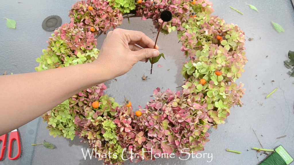 No Cost Hydrangea Wreath