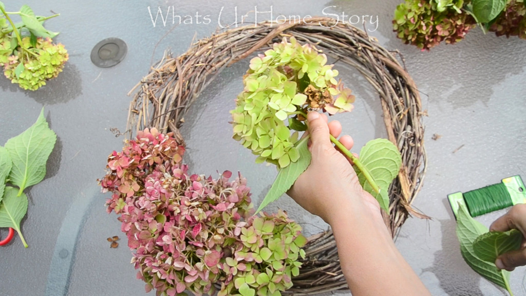 No Cost Hydrangea Wreath