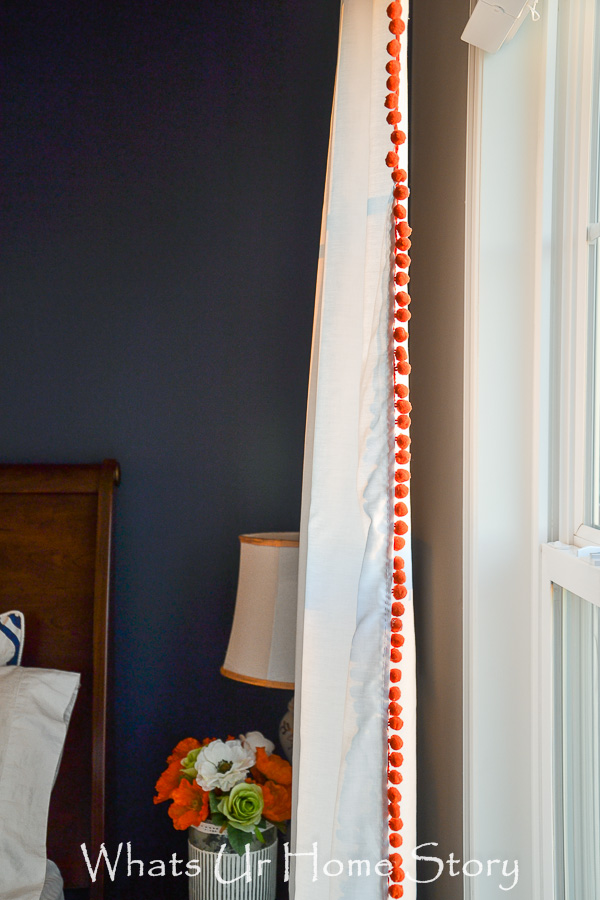 How to Make Curtains from Flat Sheet   Pom Pom Curtain