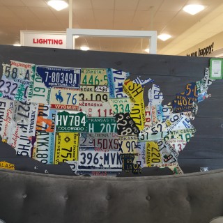 License plate USA map