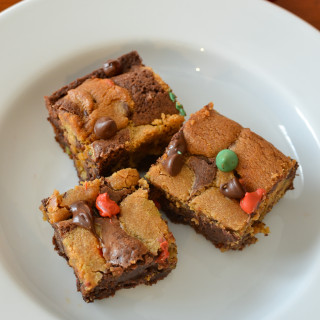 Brookie or Chocolate Chip Cookie Brownies are a great goliday dessert