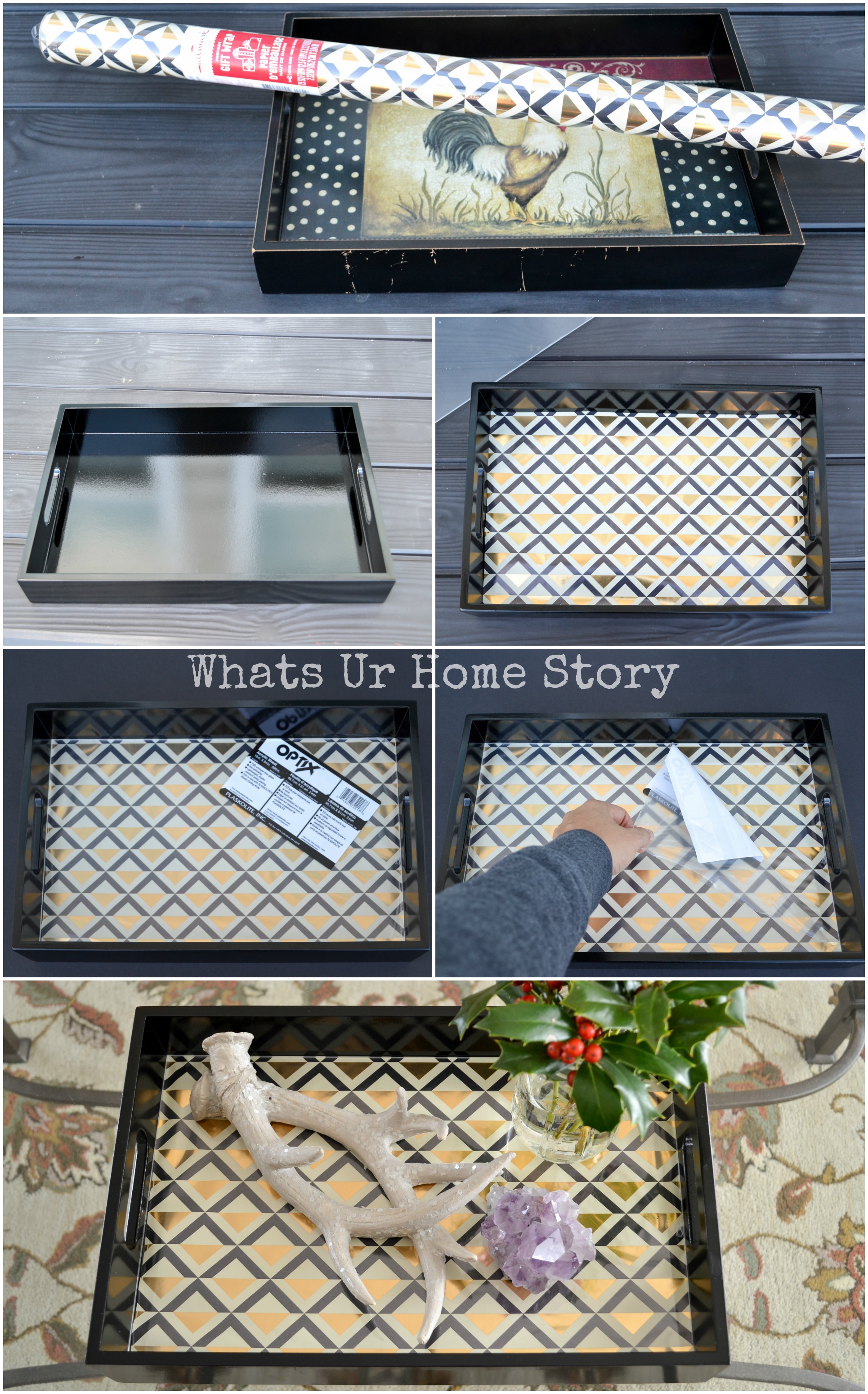 The Easiest DIY Serving Tray Makeover Ever! Whats Ur Home Story