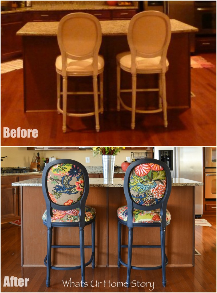 How to Give New Look to Old Fabric Bar Stools