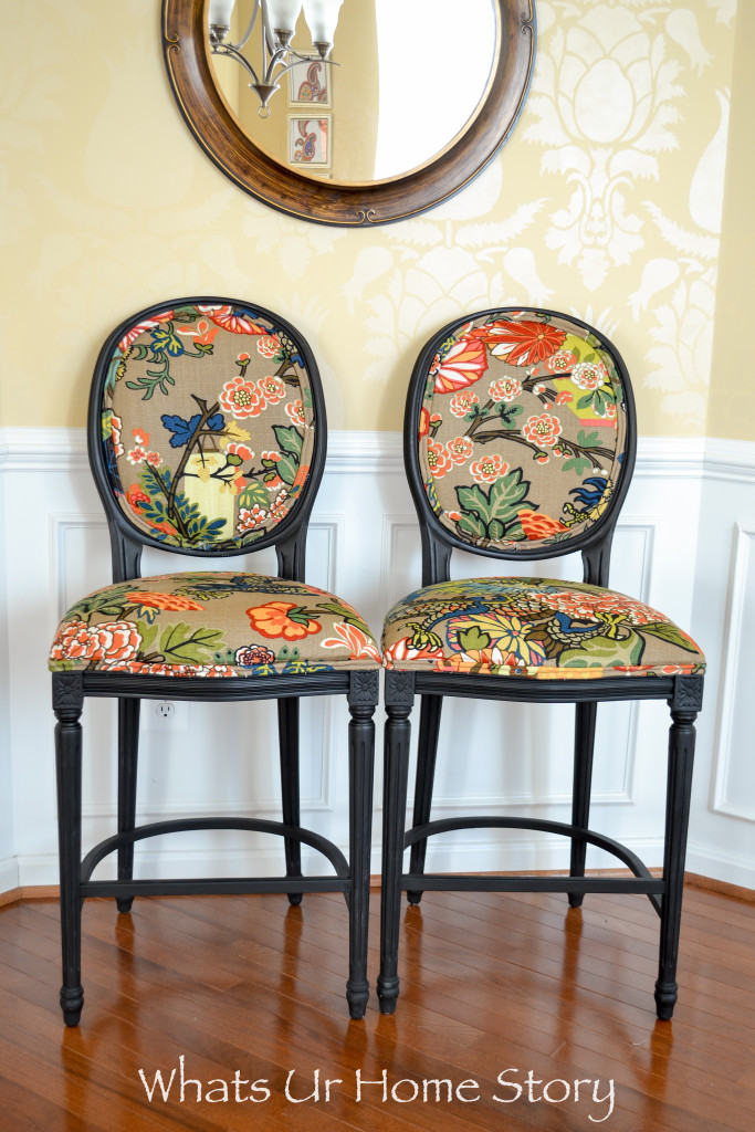 How to Give New Look to Old Fabric Bar Stools