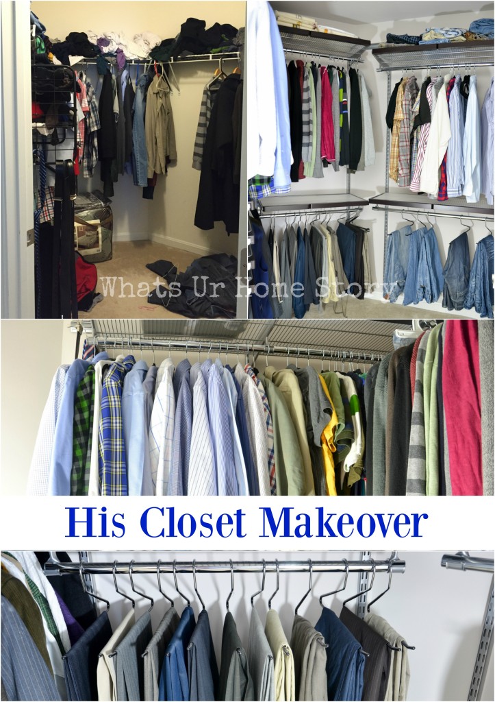 His Master Closet Makeover with Elfa System