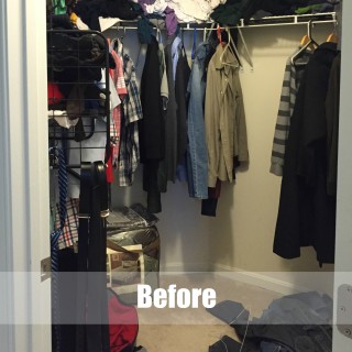 His closet makeover before