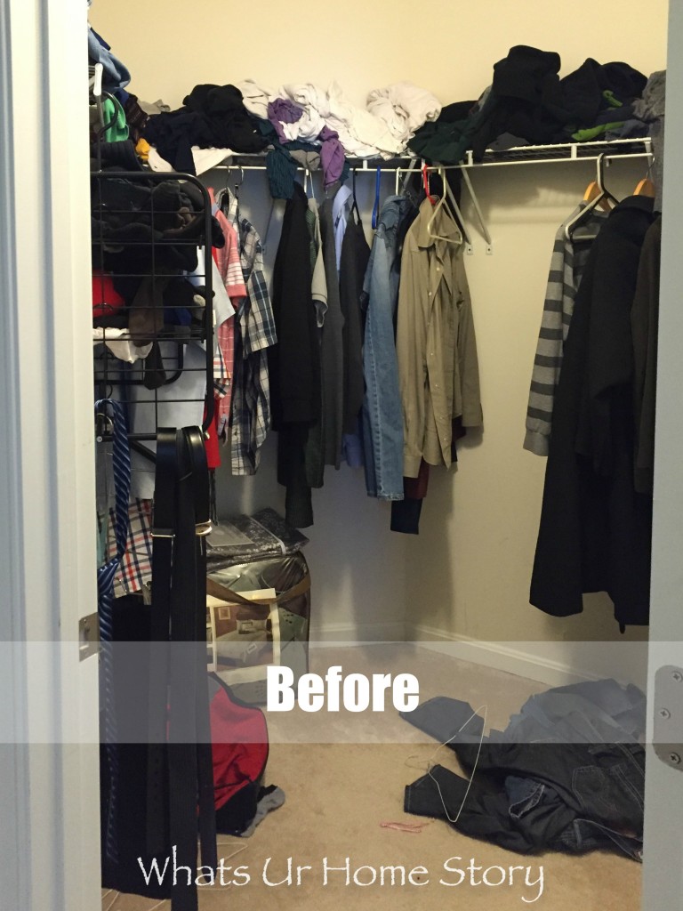 His Master Closet Makeover with Elfa System