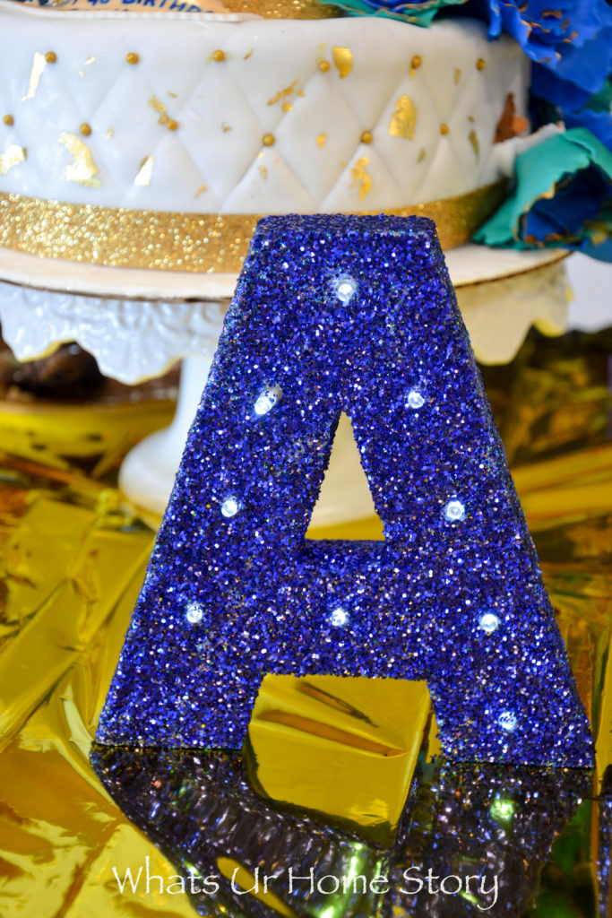 DIY Glitter Marquee Letter