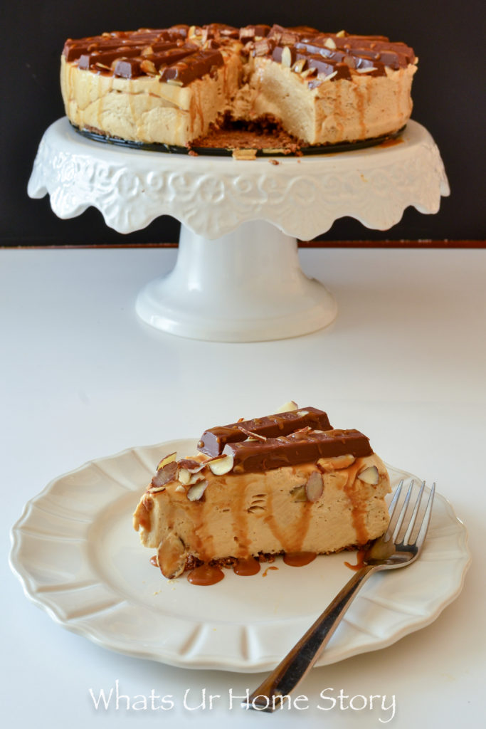 Kit Kat & Caramel No Bake Cheesecake