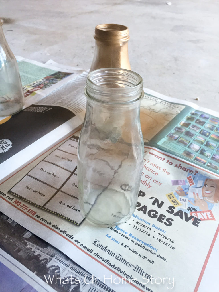 DIY Glitter Jar Peacock Centerpiece