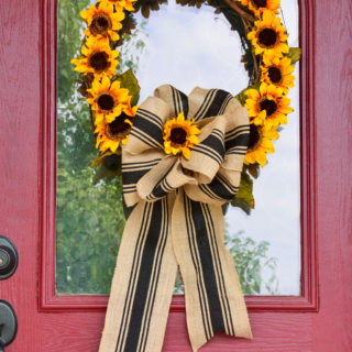 make this pretty fall sunflower wreath in  minutes