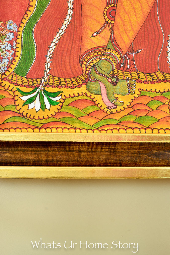 My Moms Krishna Mural Painting & a DIY Frame