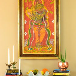 diy gold leaf frame kerala mural painting
