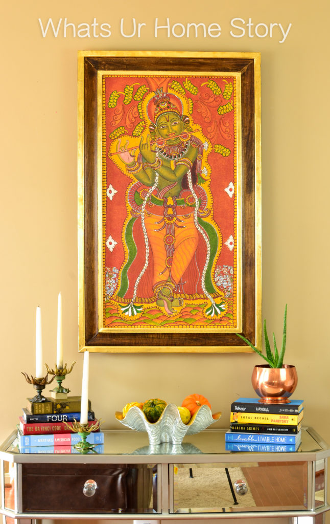 My Moms Krishna Mural Painting & a DIY Frame