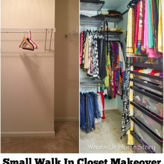 small walk in closet makeover with elfa