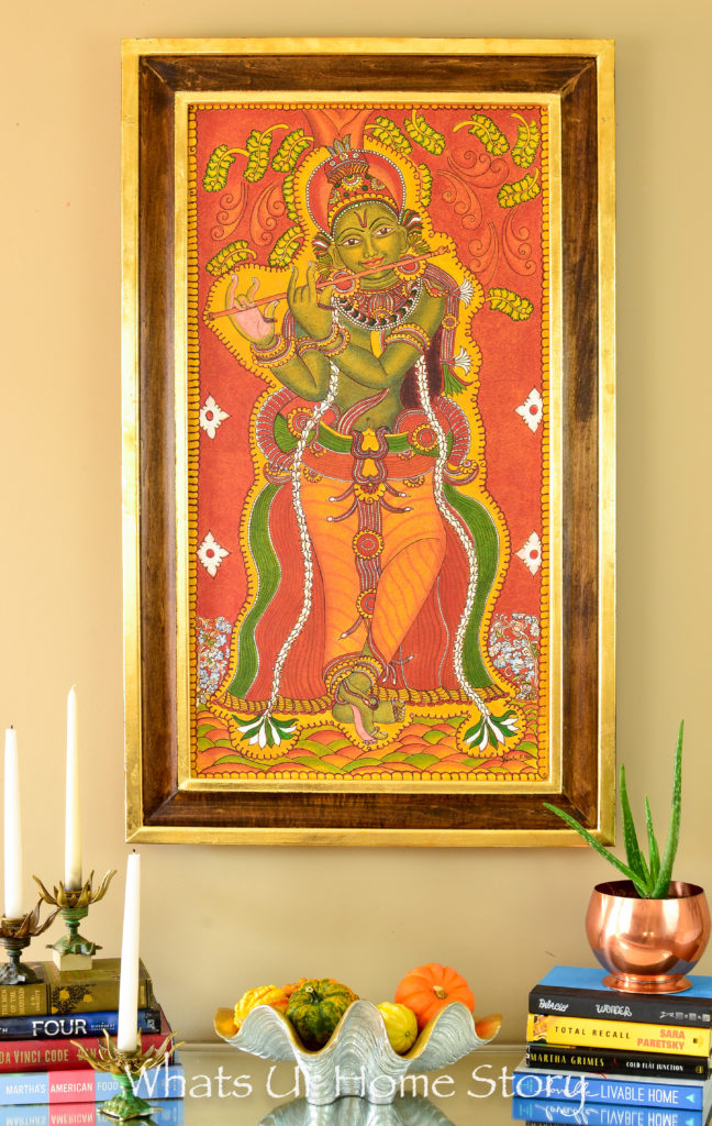 My Moms Krishna Mural Painting & a DIY Frame