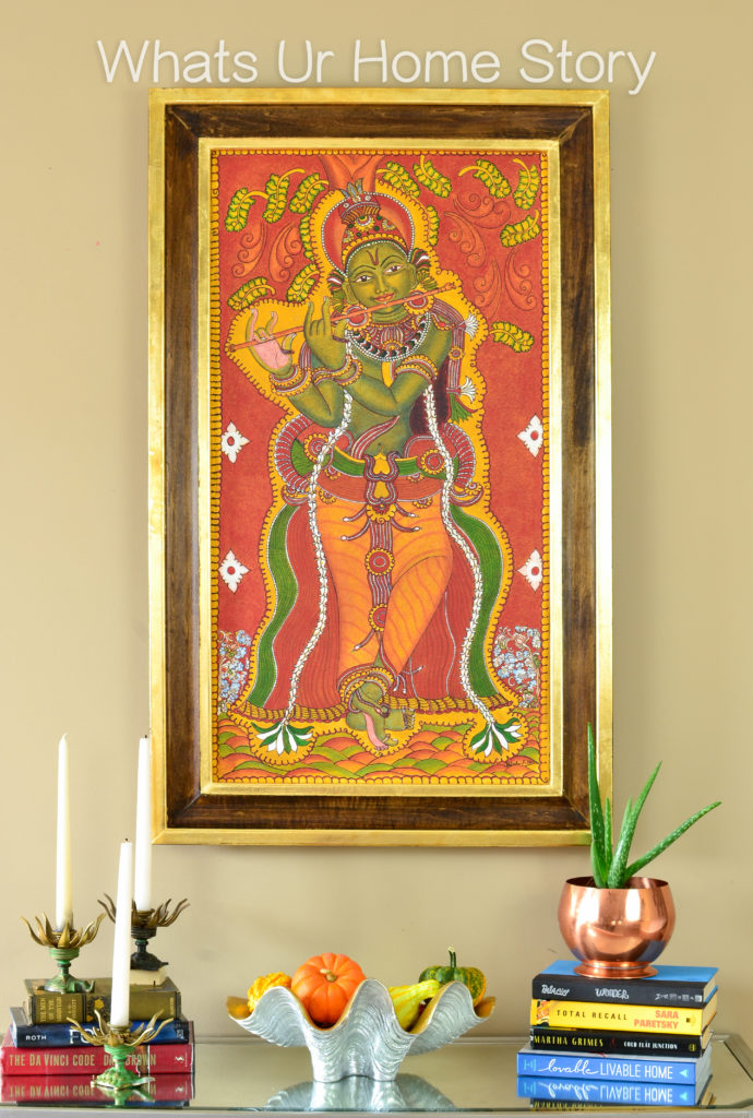 My Moms Krishna Mural Painting & a DIY Frame