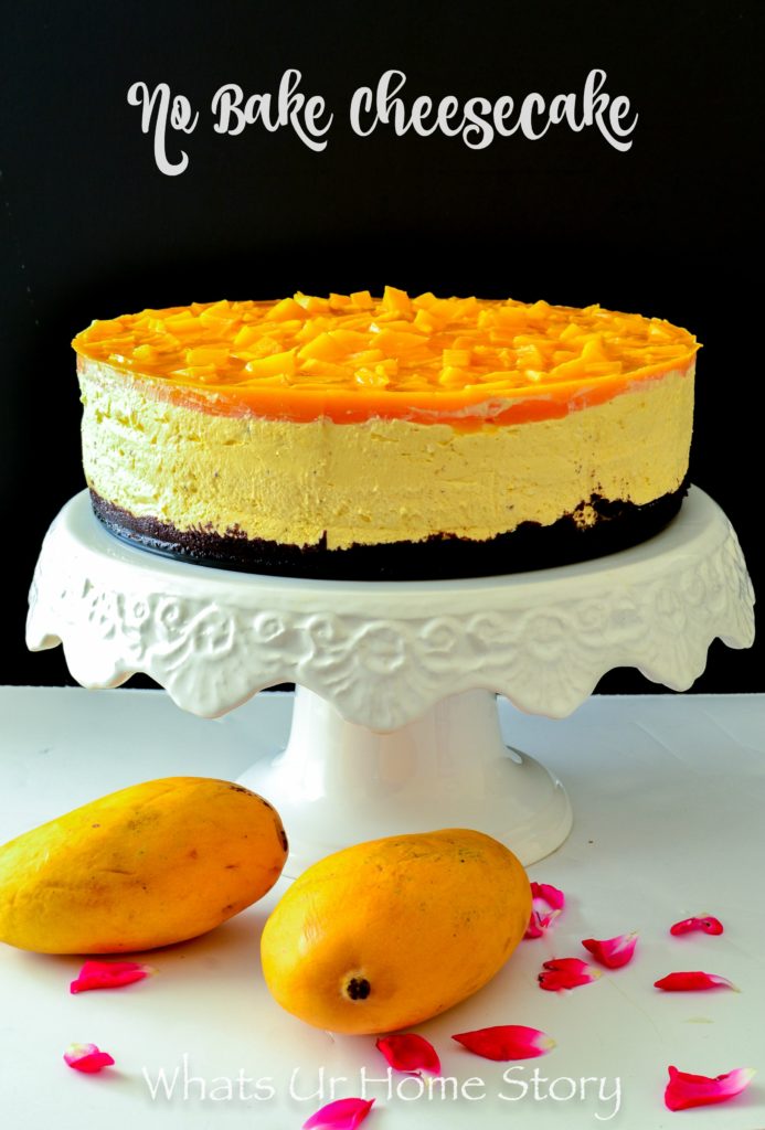 Mango Cheesecake   No Bake Recipe