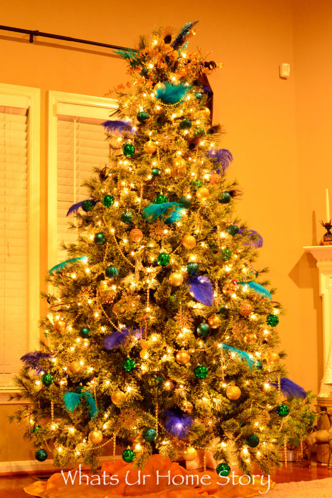 Our 2016 Peacock Themed Christmas Tree