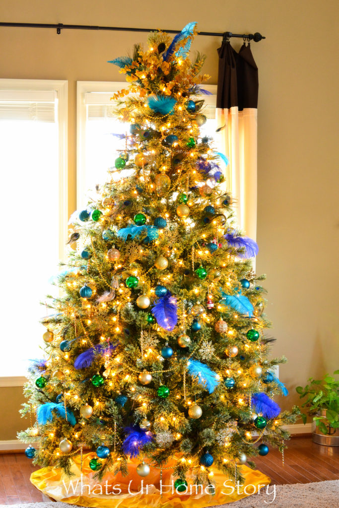 Our 2016 Peacock Themed Christmas Tree