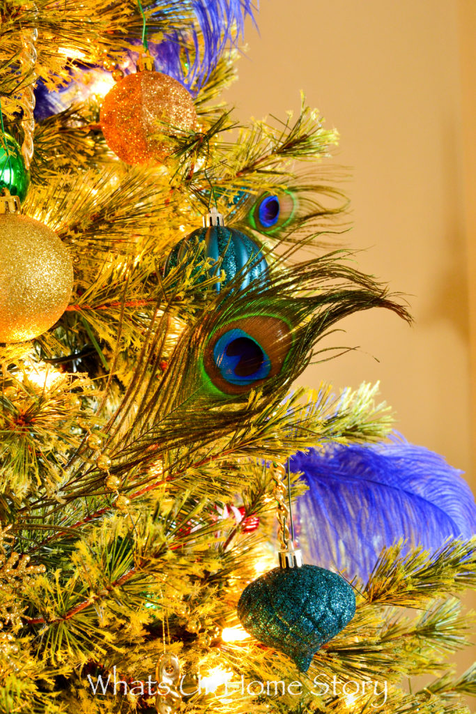Our 2016 Peacock Themed Christmas Tree