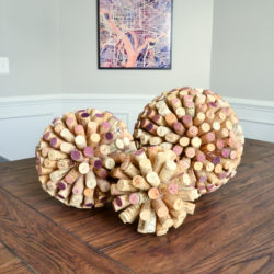 Giant DIY Cork Balls and Washington DC street map