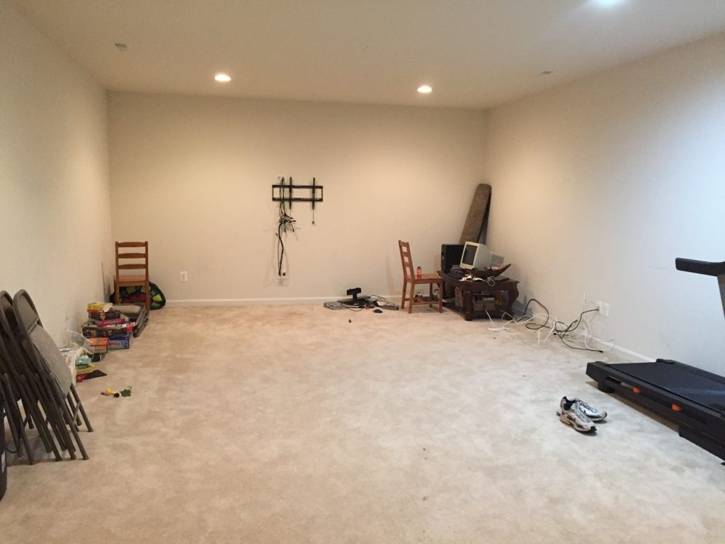 Loft Style Basement Family Room Makeover