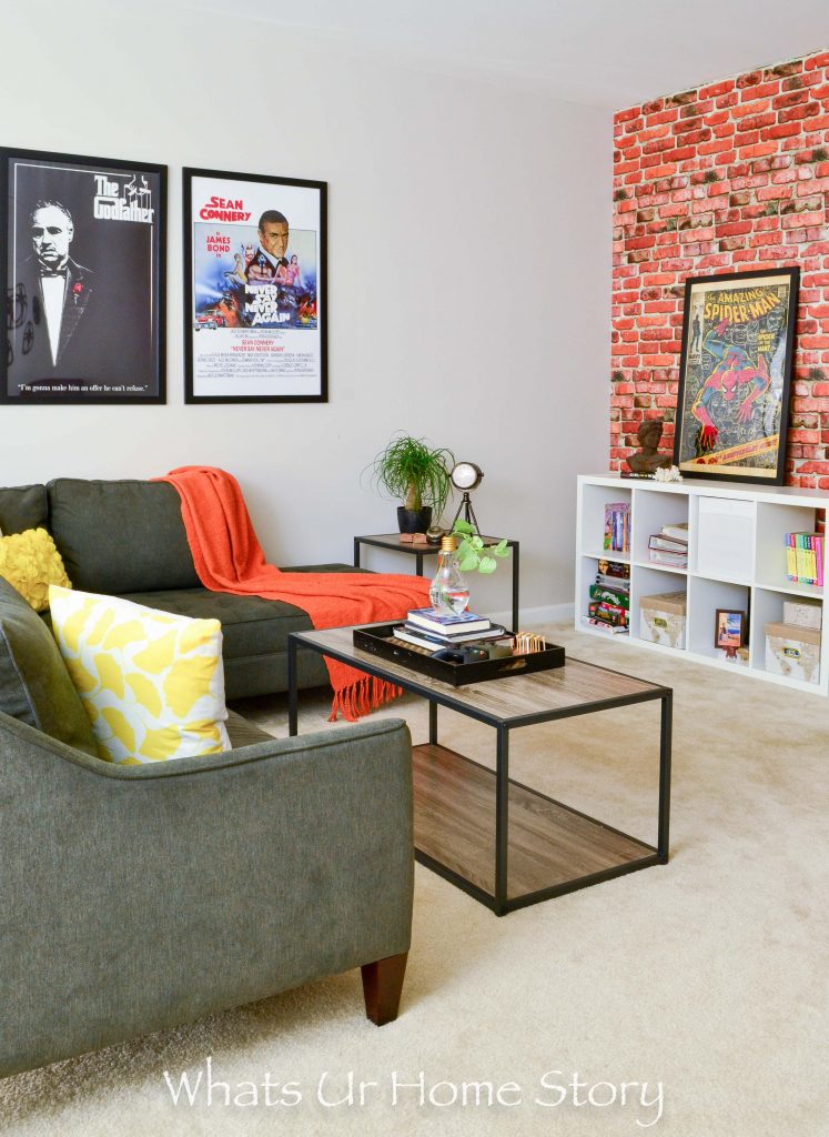 Loft Style Basement Family Room Makeover