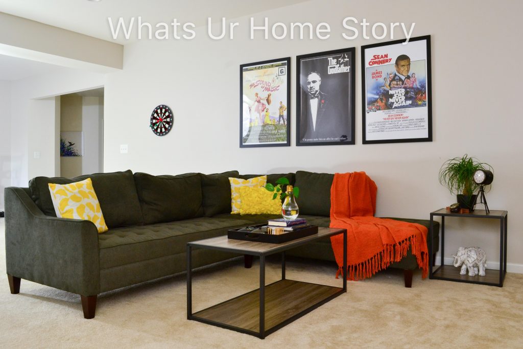 Loft Style Basement Family Room Makeover