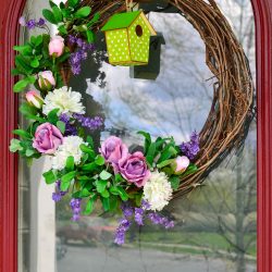 Simple-Spring-Wreath-using-materials-around-the-house