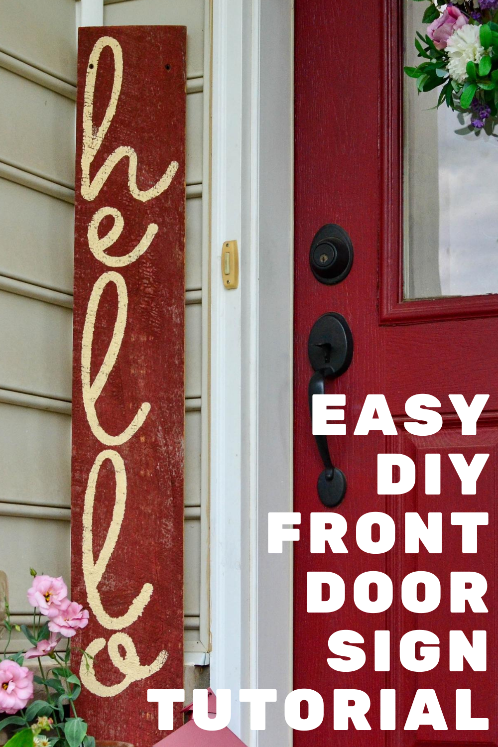 Easy DIY Front Door Sign Tutorial Whats Ur Home Story