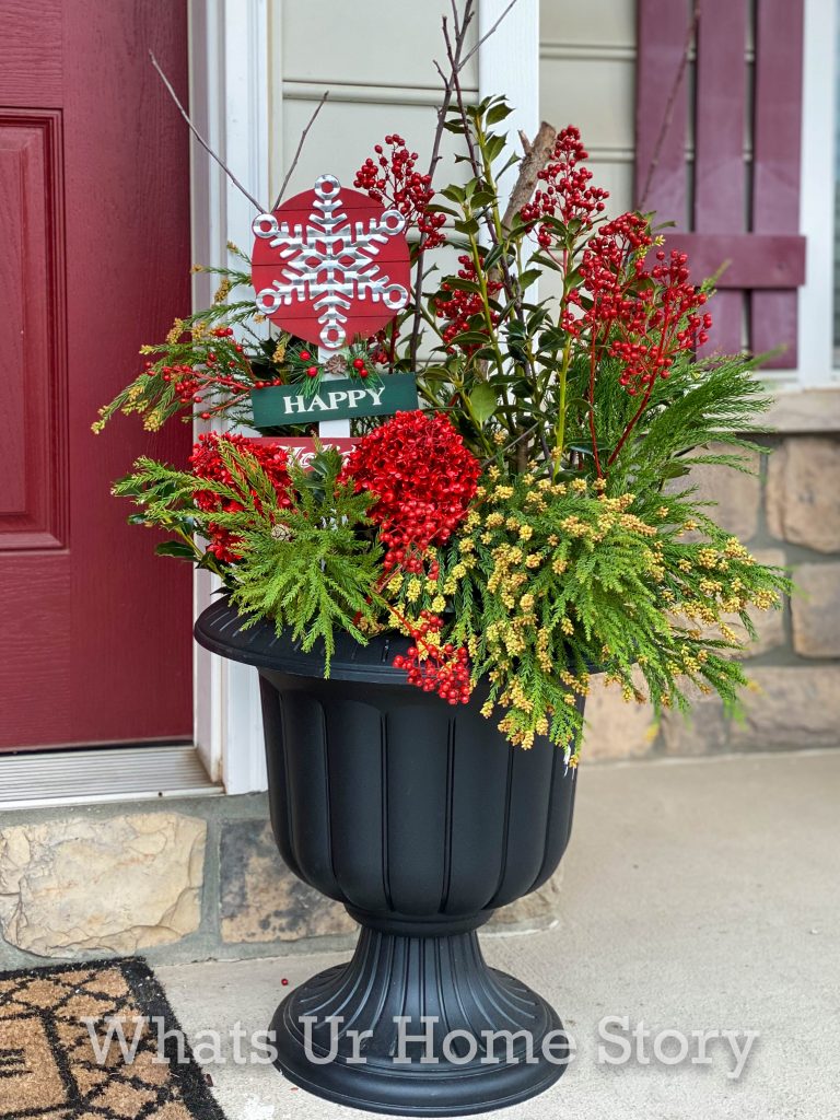 Outdoor Christmas Planter