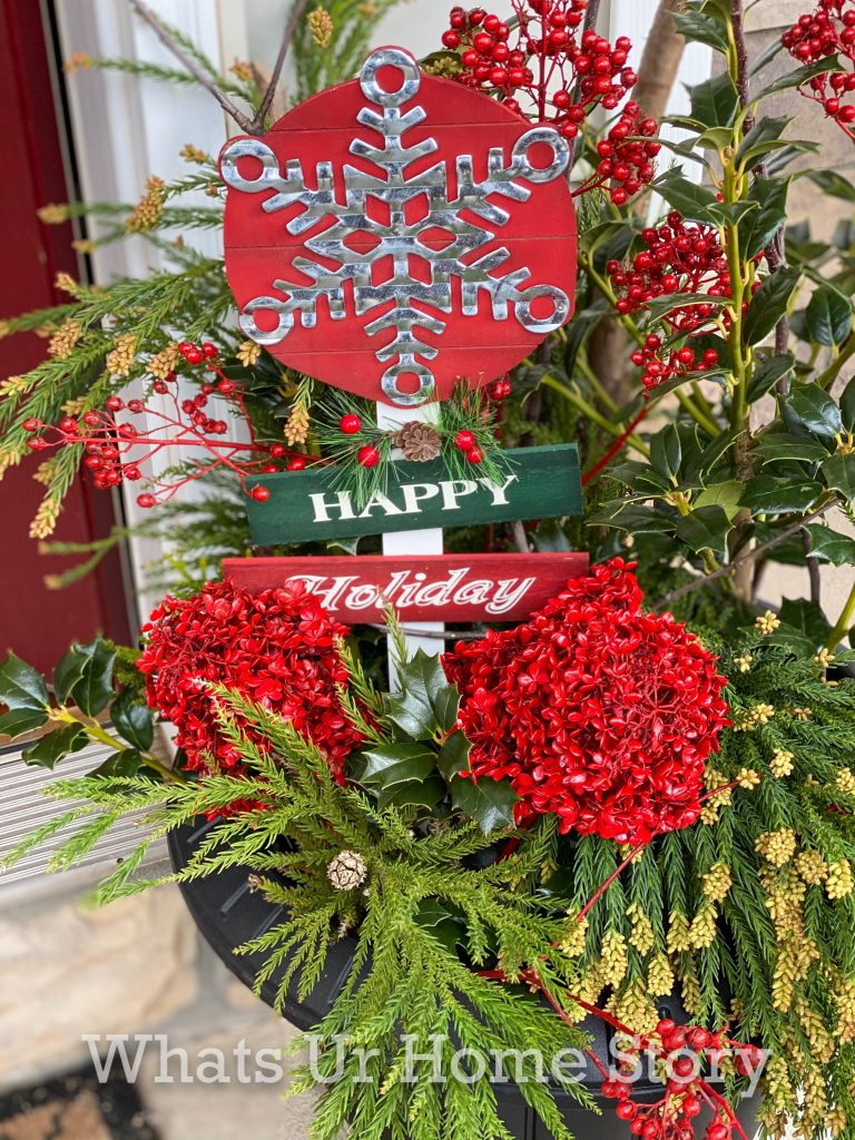 Outdoor Christmas Planter