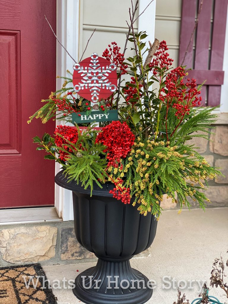 Outdoor Christmas Planter