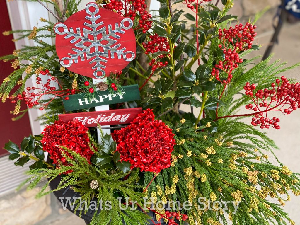 Outdoor Christmas Planter