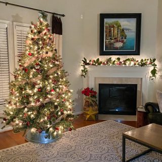 Rustic glam christmas tree -rustic glam Christmas decor